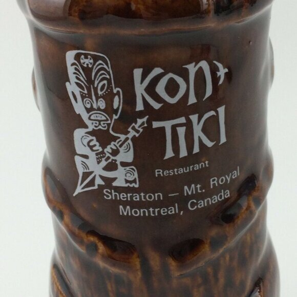 Vintage Stephen Crane Kon Tiki Mug Montreal Restaurant Sheraton Mt Royal Canada - Picture 2 of 12